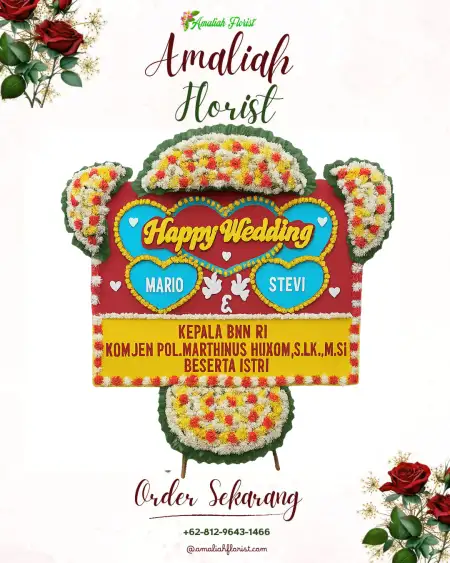 Papan Bunga Pernikahan Made
